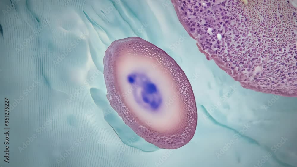 Poster exploring microbial life in a water sample under a microscope at the local research lab