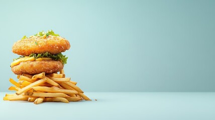 Schnitzel and fries intertwined, representing perfect pairing.