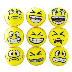 Fototapeta premium Emoji And Emoticon Transparent Backgrounds, Generative AI