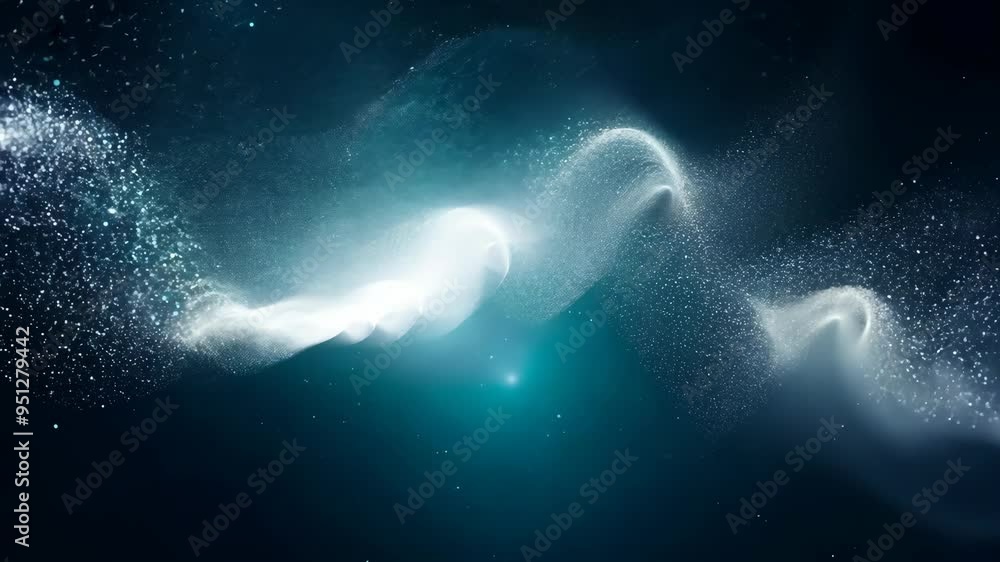 Poster captivating swirling cosmic patterns of light and color in a mesmerizing space ambiance