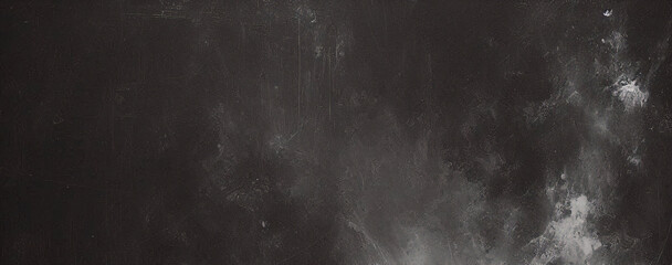 Fototapeta premium Suelo de hormigón con humo o niebla en una habitación oscura con foco. calle asfaltada, fondo negro 