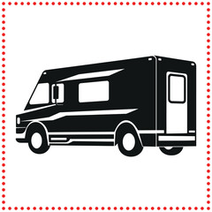 Food Truck Silhouette Icon   Perfect for Street Food Design Projects