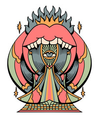 trippy vision illustration design