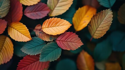 Fototapeta premium Vibrant Autumn Foliage: A Kaleidoscope of Colors