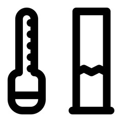 hydrometer, measurement, liquid, laboratory, equipment outline icon