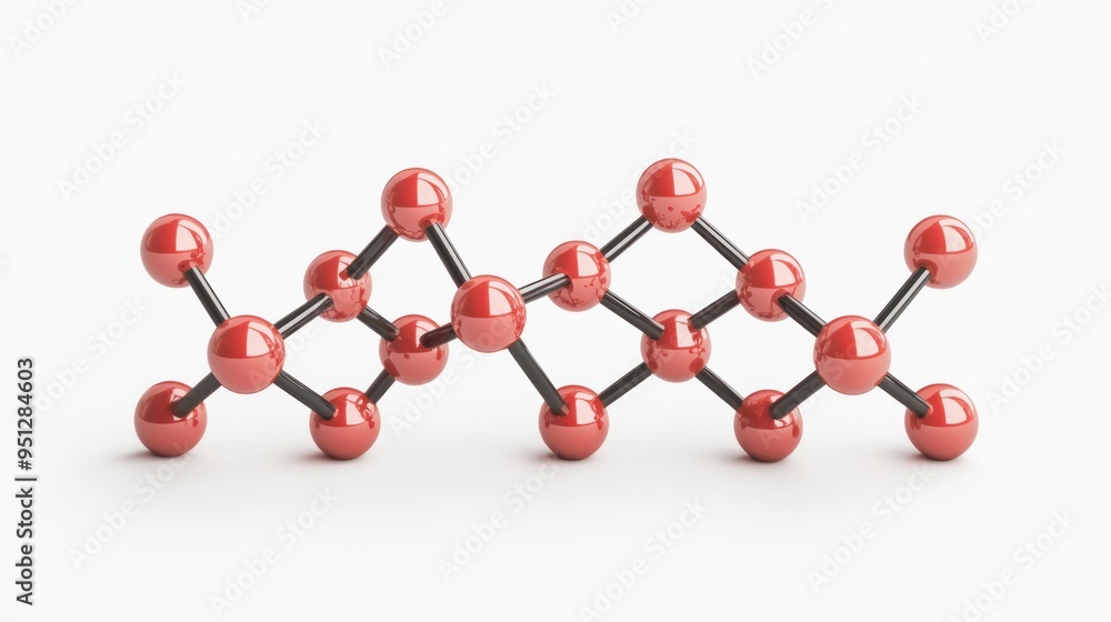 Poster vibrant 3d render of biochemical molecule structure in high luminosity on white background - 8k reso