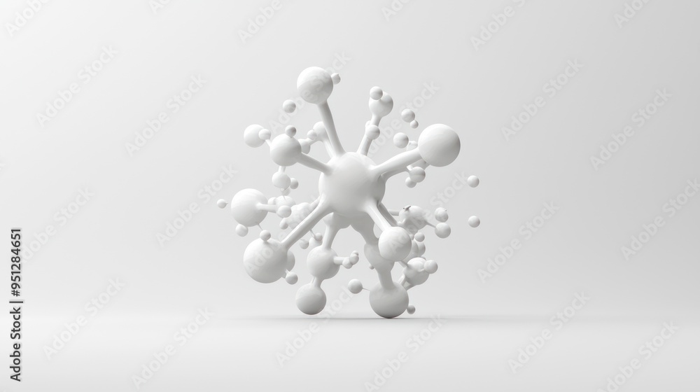 Poster illuminated white physics equation 3d render on clean background in 8k resolution, generate ai
