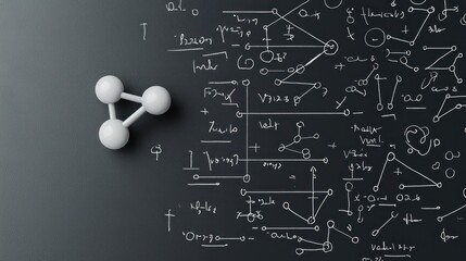 Illuminated White Physics Equation 3D Render on Clean Background | Abstract Science Formula Concept with High Luminosity and 8k Resolution, Generate Ai