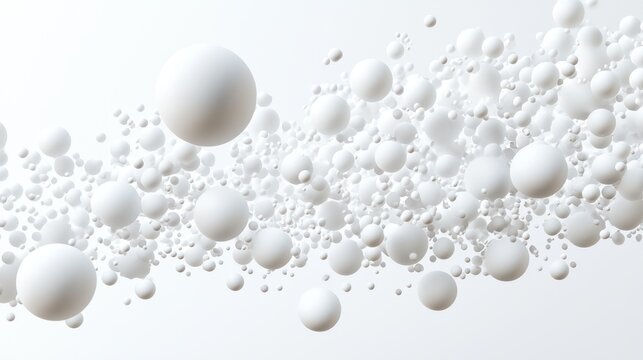 Abstract White Minimalist 3D Render of Physics Formula | High Luminosity Science Concept Illustration | Clean Background 8k Visualization, Generate Ai