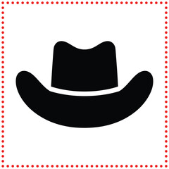 Minimalist Cowboy Hat Silhouette   Perfect for Rustic Themed Artwork