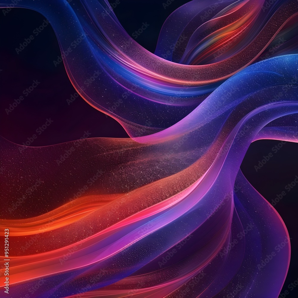Aufkleber colorful abstract waves with smooth flowing patterns