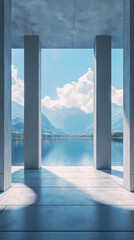 Fototapeta premium Modern building corridor