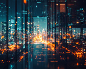 hong kong city at night