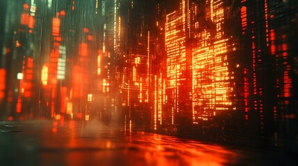 Glitching Digital Wallet App on Smartphone with Binary Code and Fading Cryptocurrency Symbols