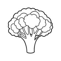 Broccoli Line Icon simple Vector Illustration. Broccoli Icon for design black with white background