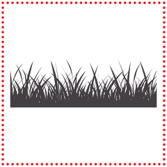 Bold Grass Silhouette   Great for Landscaping Branding