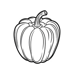 Capsicum line icon. Capsicum outline vector icon isolated on white