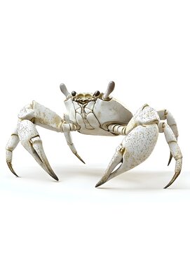 Defensive Crab Scuttling Sideways in Tide Pool Coastal Setting