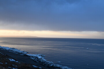 sunset over the ocean