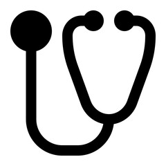 stethoscope, doctor, medical, laboratory, tools solid or glyph icon