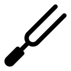 tuning fork, fork, resonance, laboratory, tools solid or glyph icon
