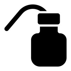 wash bottle, bottle, laboratory, equipment, tools solid or glyph icon