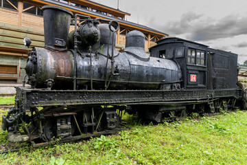 Old steam train locomotive in Taiwan