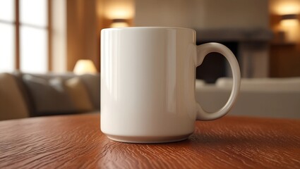 Fototapeta premium A Versatile White Ceramic Mug Mockup Created by Generative AI