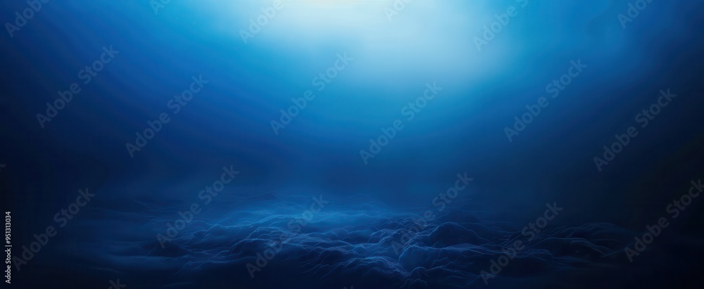 Poster Abstract Depiction of a Deep Ocean Floor with a Light Source Above