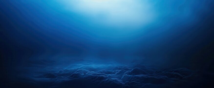Abstract Depiction of a Deep Ocean Floor with a Light Source Above