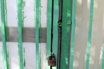 Old iron lock close up. Concept of safety and security.