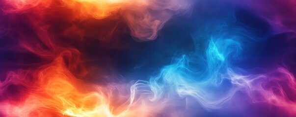 Colorful smoke trails with glowing effects, [Abstract Background], [Mystical and dynamic]