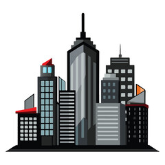 Obraz premium city skyline silhouette