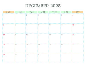 2025 Calendar - December