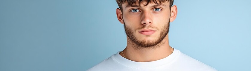 Obraz premium Moody portrait with dramatic lighting, emphasizing deep shadows and a contemplative atmosphere