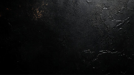 Black stone background, grey cement texture. Top view, flat lay,  Black paper . Black Cardboard for artworks.