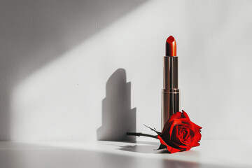Close up lipstick with empty background for cosmetic concept.