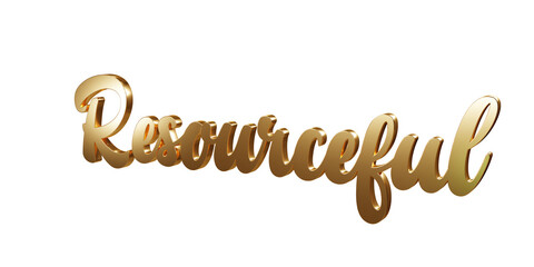 Luxury 3D gold text 