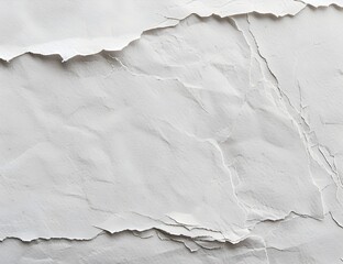 Blank Aged White Paper Texture with Wrinkles and Cracks Providing a Minimal and Vintage Background