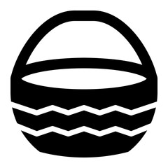 basket, hamper, containers, storage solid or glyph icon