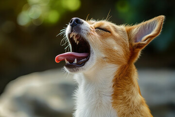 Obraz premium A pet making a funny noise