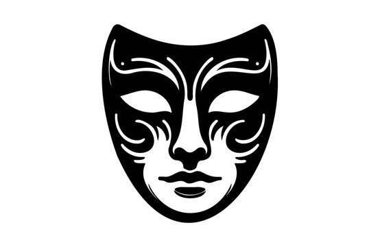 a mask icon of silhouette vector illustration