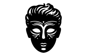 a mask icon of silhouette vector illustration
