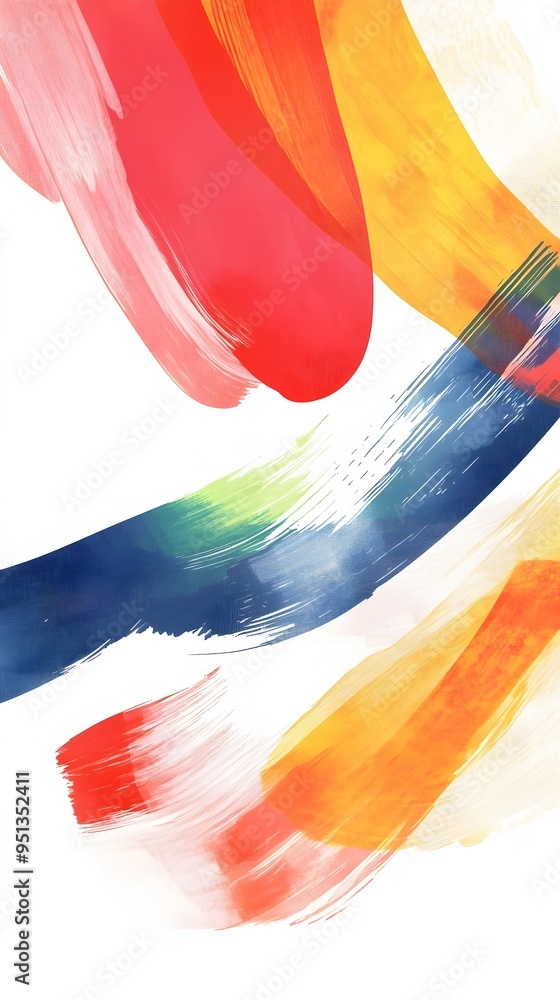 Poster sophisticated abstract art gallery banner with harmonious color palette and dynamic geometric compos