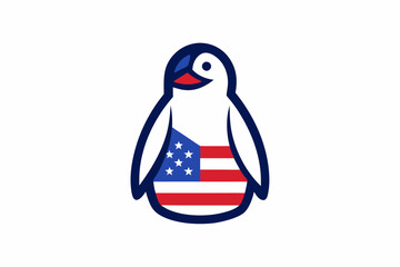 american flag on white