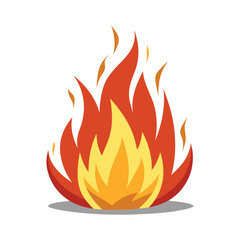 Fire Icon Illustration: Bold Vector Design for Energy and Safety Themes