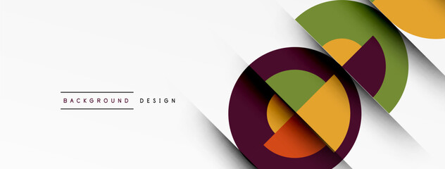 Obraz premium Modern geometrical abstract background - circles. Business or technology presentation design