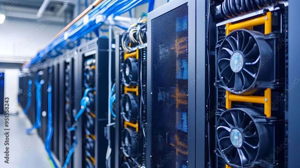 Poster liquid cooling systems for data center servers in a modern and efficient enterprise facility cooling