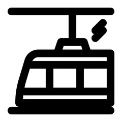 tram, streetcar, tramway, transportation, vehicles outline icon