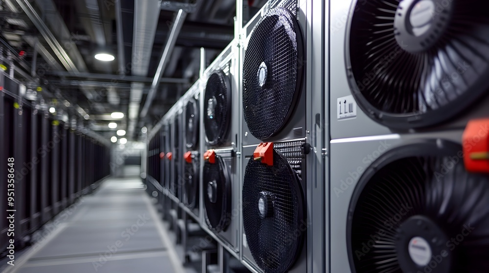Aufkleber photograph of a modular cooling unit designed for use in cloud data centers